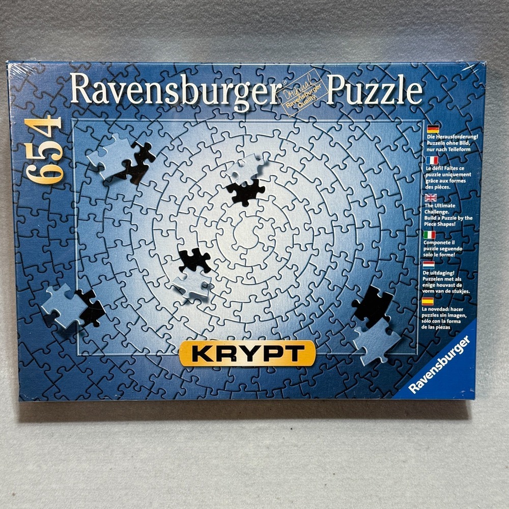 Ravensburger Krypt Silver 654 Pieces Ultimate Challenge Puzzle Brand New Sealed